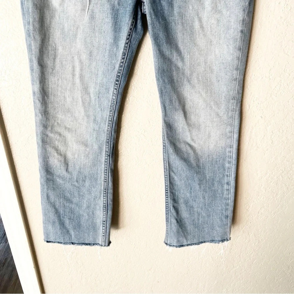 ALLSAINTS Jeans Women's 27 Serene Cropped Kick Flare Distressed Raw Hem - Picture 4 of 10